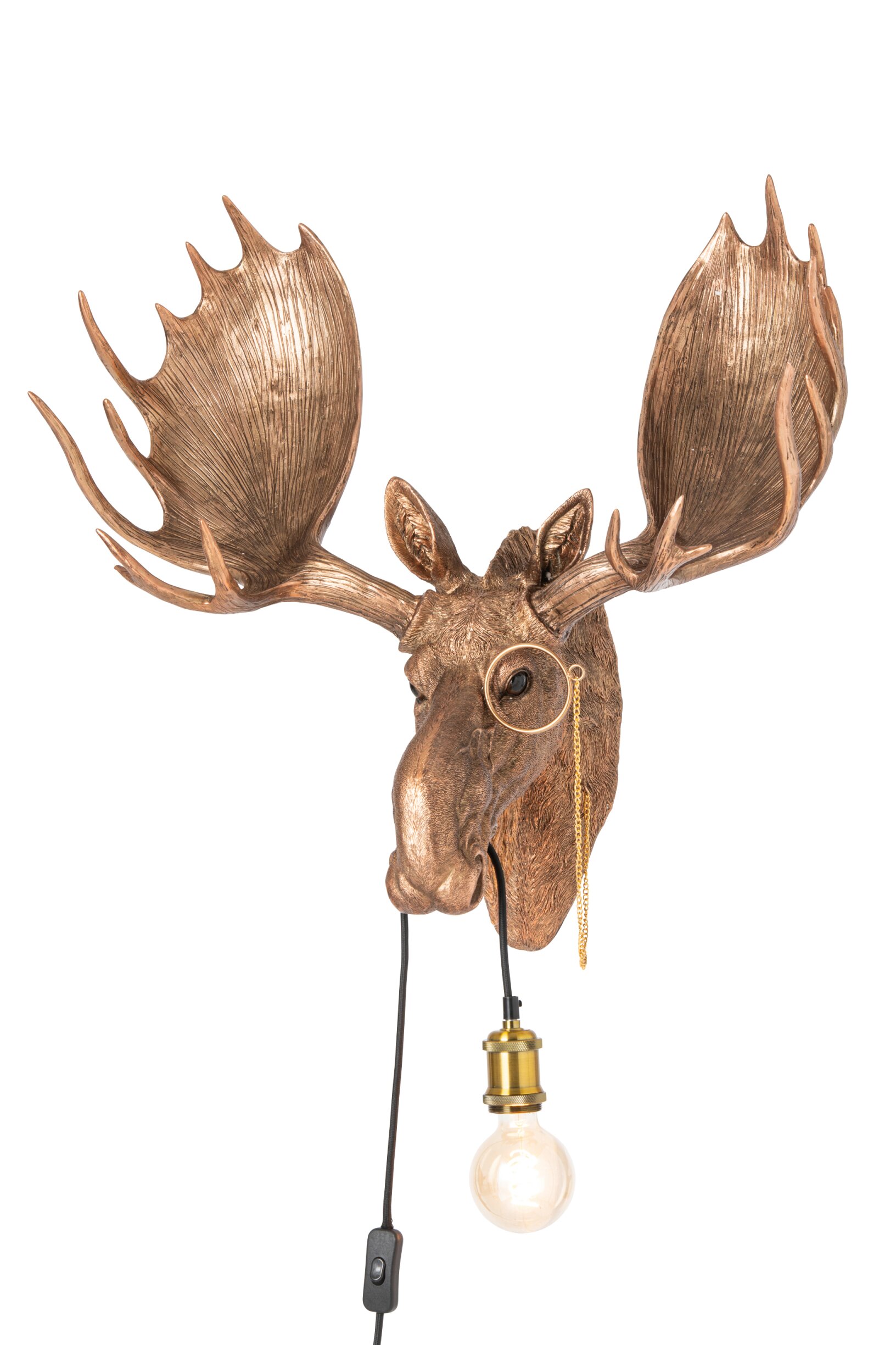 Wandlamp Rendier – J-Line - Kunsthars - Koper – 65 × 38 × 65 cm - Enkel afhalen/geen verzending - Afbeelding 4