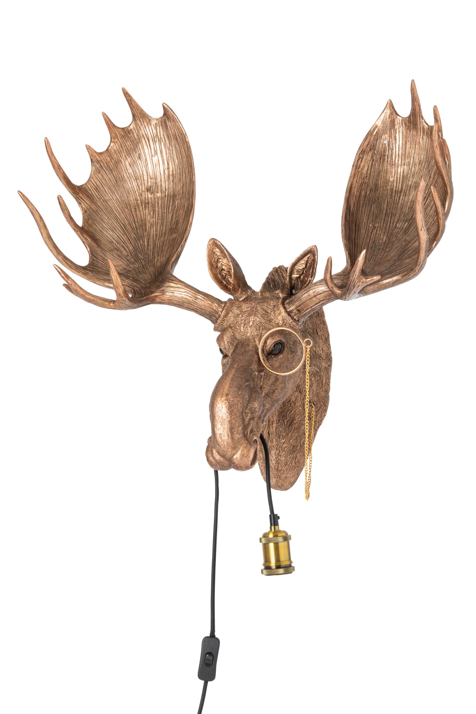 Wandlamp Rendier – J-Line - Kunsthars - Koper – 65 × 38 × 65 cm - Enkel afhalen/geen verzending - Afbeelding 3
