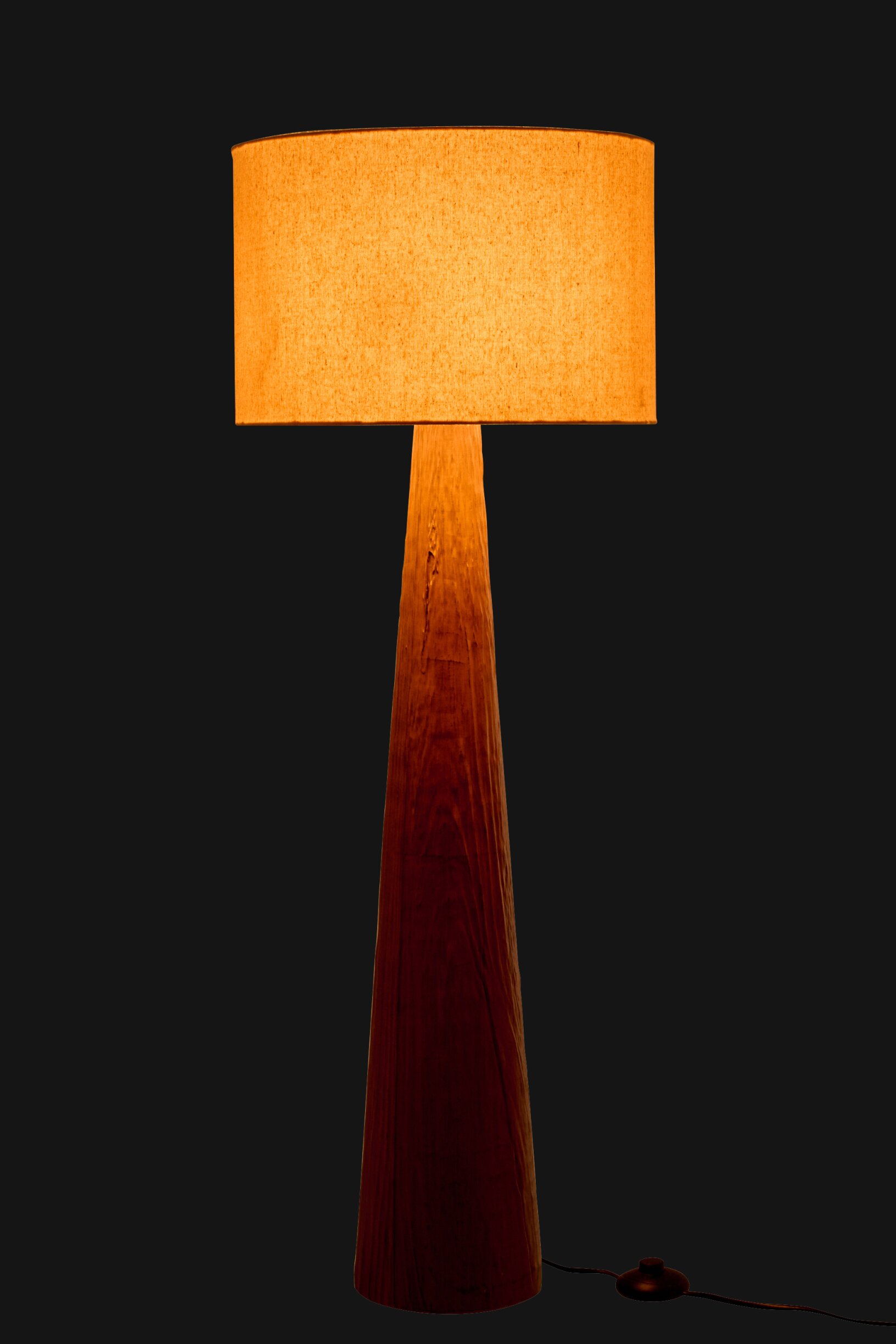 lampen - staanlamp Melina – J-Line - Keramiek – Donkerbruin met Beige Lampenkap – 35 × 35 × 43 cm - enkel afhalen/geen verzending - Afbeelding 4