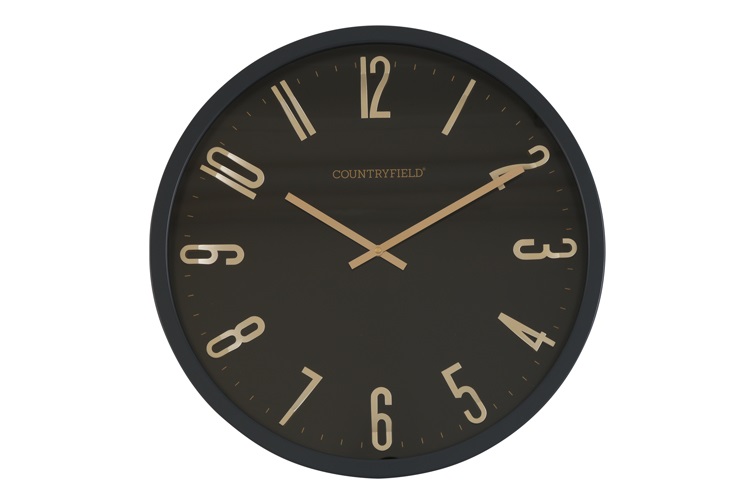 Wandklok Copper 3D - countryfield - metaal/kunststof - grijs – Ø 50,5 cm - geen verzending/enkel afhalen - Afbeelding 2