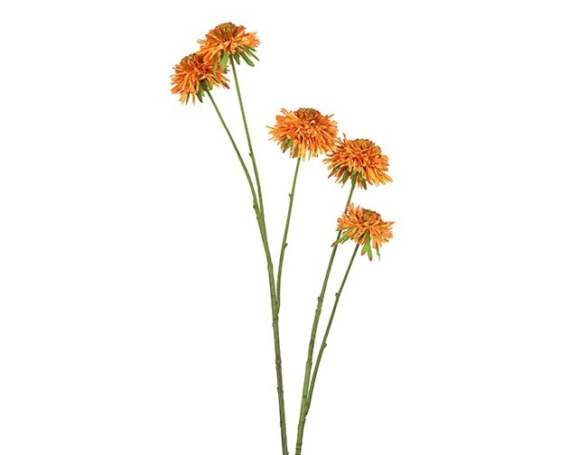 Kunstbloem - countryfield - Zinnia duplici - Kunststof/kunstzijde - Oranje – 13 x 38 x 103 CM