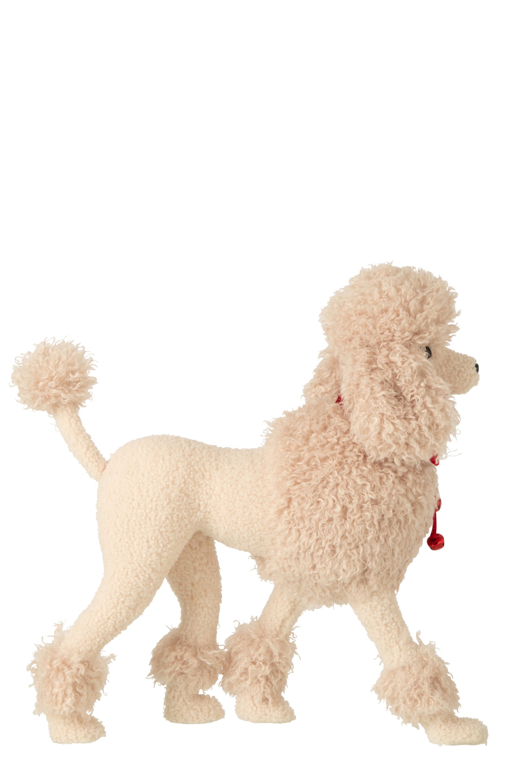 decoratieve hond - poedel - countryfield - textiel - rood - 47 x 17 x 48 cm - Afbeelding 3
