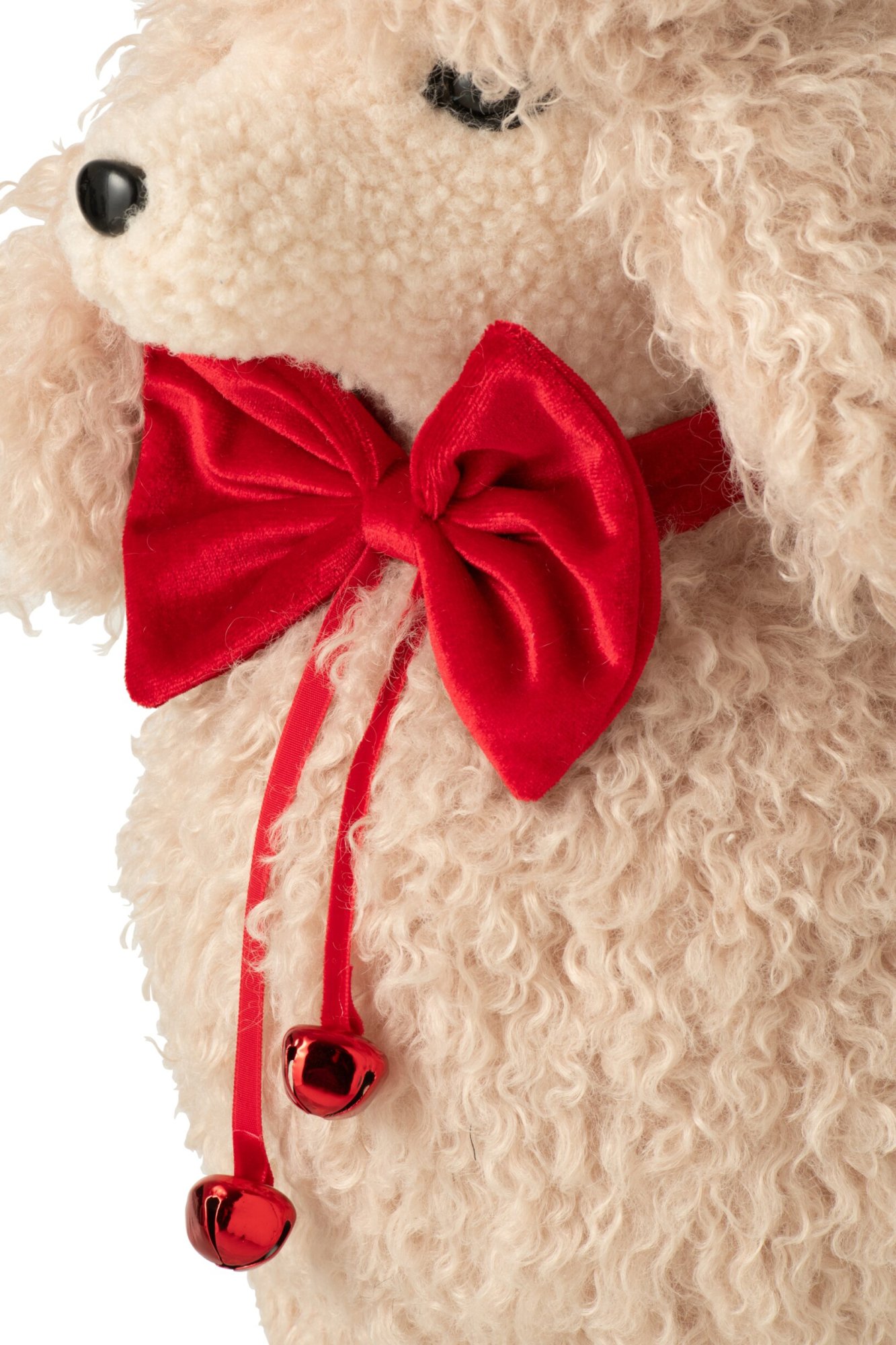 decoratieve hond - poedel - countryfield - textiel - rood - 47 x 17 x 48 cm - Afbeelding 4