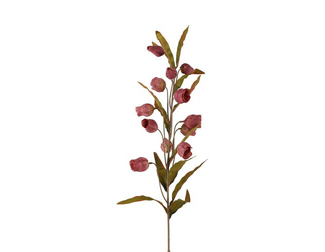 Kunstbloem Sandersonia miranda – Countryfield - kunststof/kunstzijde - Bordeaux - 15 x 15 x 99 cm