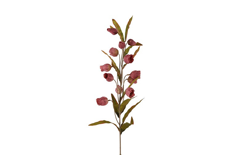 Kunstbloem Sandersonia miranda – Countryfield - kunststof/kunstzijde - Bordeaux - 15 x 15 x 99 cm