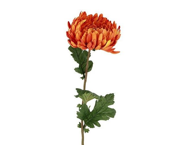 Kunstbloem Chrysanthemum Vienna – Countryfield - kunststof/kunstzijde - Oranje – 12 x 12 x 76 cm