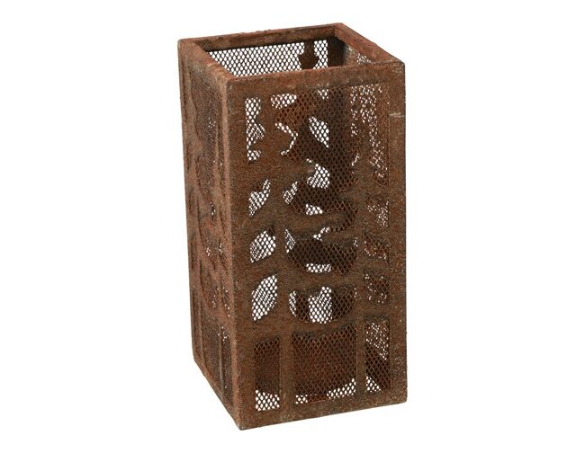 Windlicht Cris - countryfield - Metaal - Roest - klein - 10 x 10 x 20 cm